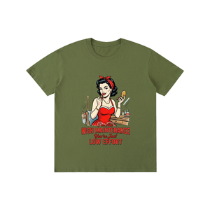 Imnothighmaintenance,yourjustloweffort,retro,1950s,funny,sarcastic,tee,tshirt