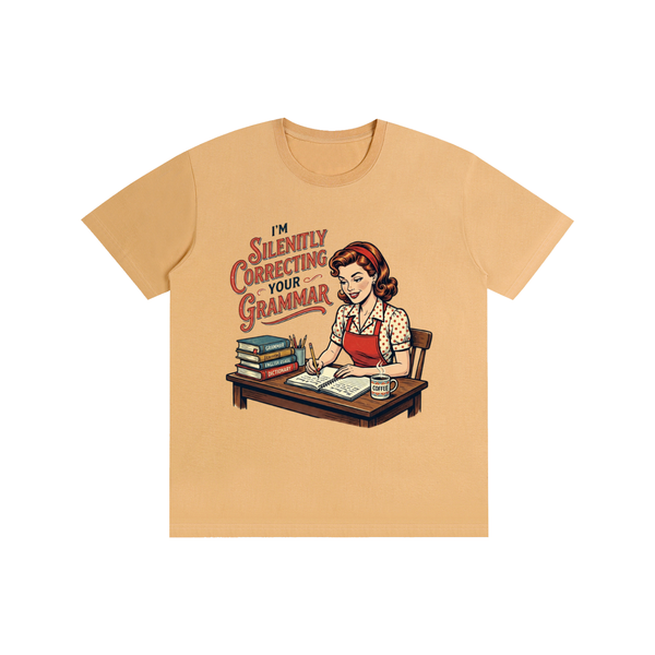 Imsilentlycorrectingyourgrammar,retro,funny,1950s,sarcastic,tee,tshirt