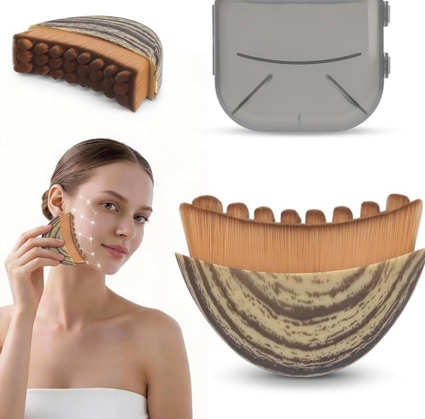 Lymphatic facial massager brush