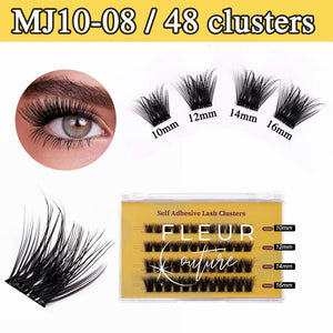 Glueless Lashes MJ10-08 48 clusters