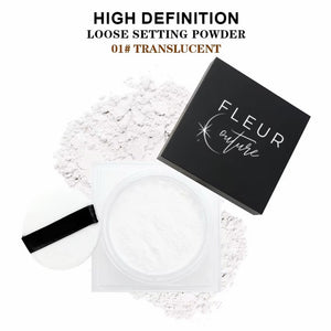 Fleur Couture Translucent Loose Setting Powder – Invisible Finish, Oil Control, No Flashback #1