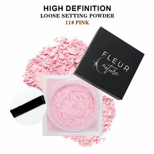 Fleur Couture Pink Loose Setting Powder – Brightening Under Eye, Soft Matte Finish #11