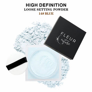 Fleur Couture Blue Loose Setting Powder – Brightening, Tone Balancing, Flawless Finish