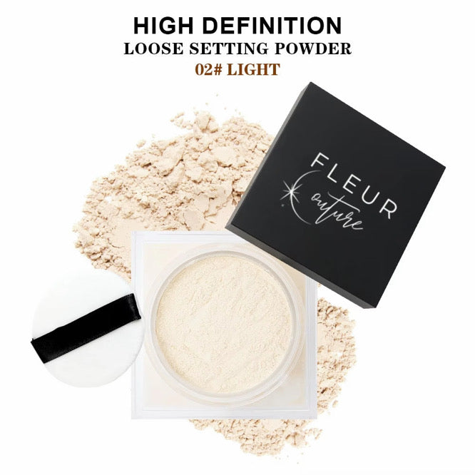 Fleur Couture Light Loose Setting Powder – Soft Matte Finish for Fair Skin