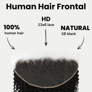 Jerry Curl 13x6 HD Lace Human Hair Frontal