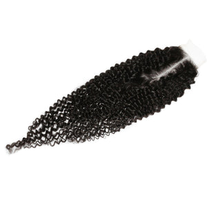 Jerry Curl 2x6 Transparent Lace Human Hair Closure