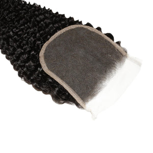 Jerry Curl 4x4 Transparent Lace Human Hair Closure
