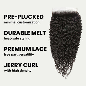 Jerry Curl 6x6 HD Lace Human Hair Closure