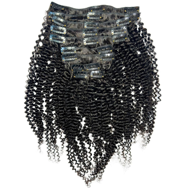 Jerry Curl Clip-In 100% Human Hair Extensions