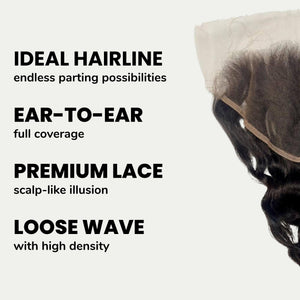 Loose Wave 13x6 HD Lace Human Hair Frontal