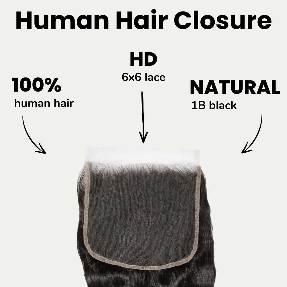 Loose Wave 6x6 HD Lace Human Hair Closure