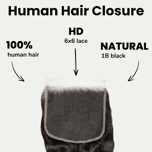 Loose Wave 6x6 HD Lace Human Hair Closure