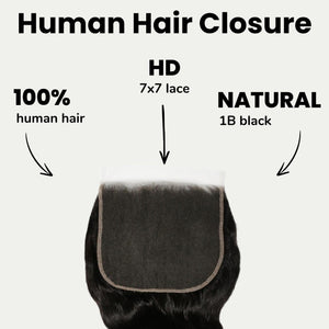 Loose Wave 7x7 HD Lace Human Hair Closure