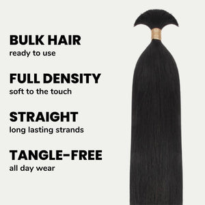 Straight Bulk 100% Human Braiding Hair