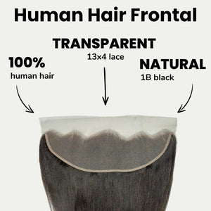 Yaki Straight 13x4 Transparent Lace Human Hair Frontal