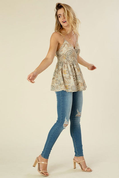 A line cami top Paisley by Lilou | Fleurcouture