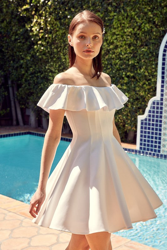 A Line Ruffle Dress by Do + Be Collection | Fleurcouture