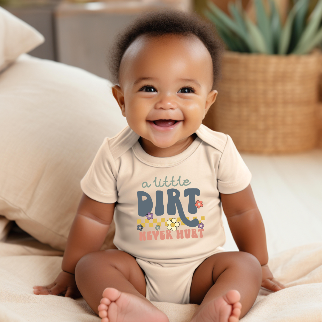 A Little Dirt Never Hurt Infant Bodysuit NB - Bodysuit Natural Baby &amp; Toddler Clothing by Tea Shirt Shoppe | Fleurcouture