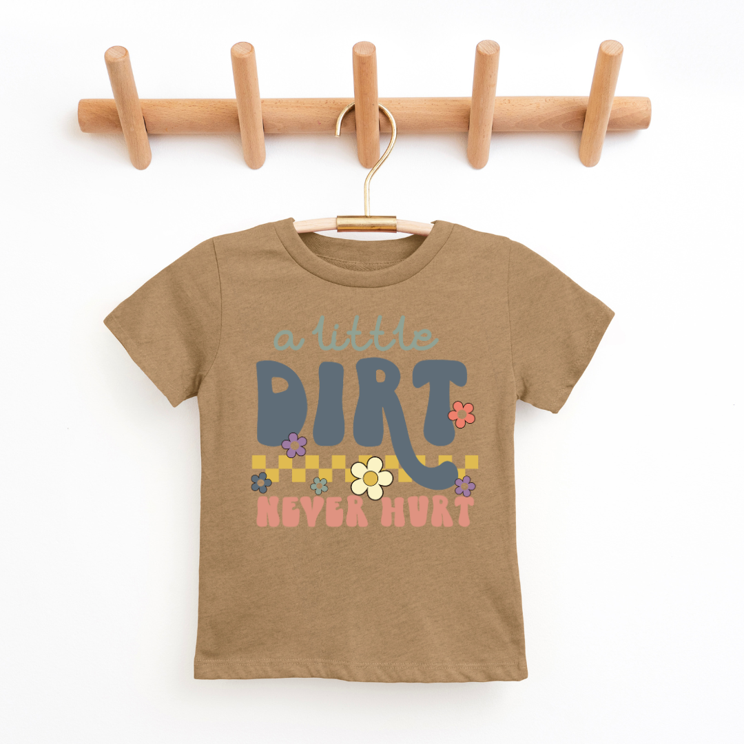 A Little Dirt Never Hurt Youth &amp; Toddler Graphic Tee 2T Coyote Youth Graphic Tee by Tea Shirt Shoppe | Fleurcouture