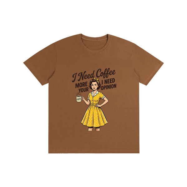 Ineedcoffeemore,funny,sarcastic,retro,1950s,tee,tshirt