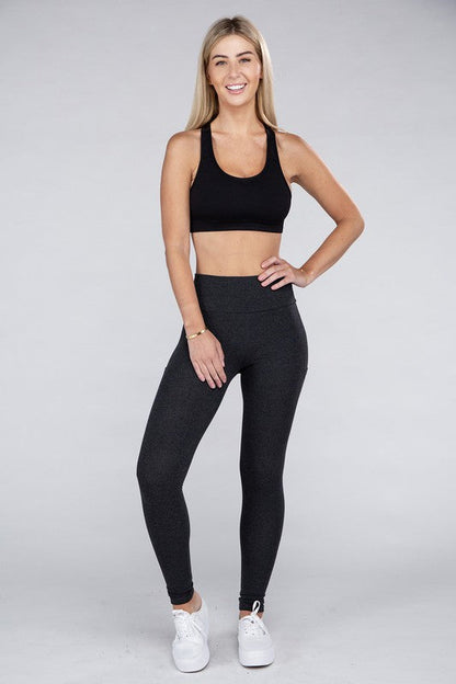 Active Leggings Featuring Concealed Pockets Leggings by Ambiance Apparel | Fleurcouture