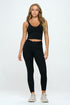 Activewear Set Top and Leggings Black S by OTOS Active | Fleurcouture