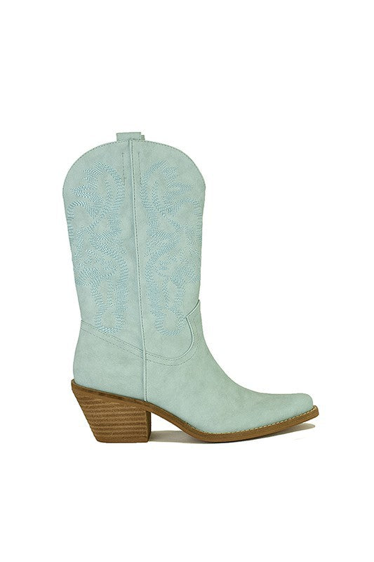 ADELA-05-WESTERN BOOTS TURQUOISE 6 by Let&