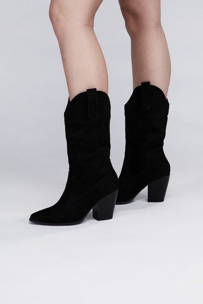 Akito Knee High Heel Boots BLACK 5.5 by Fortune Dynamic | Fleurcouture