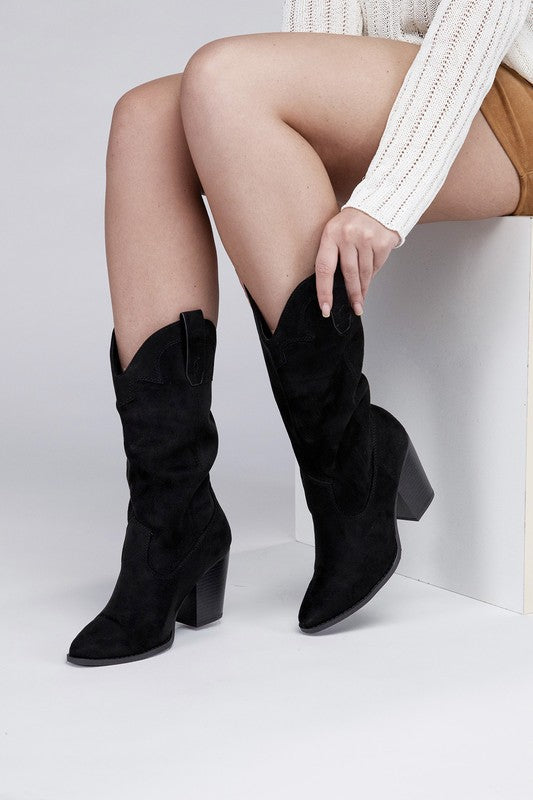 Akito Knee High Heel Boots by Fortune Dynamic | Fleurcouture