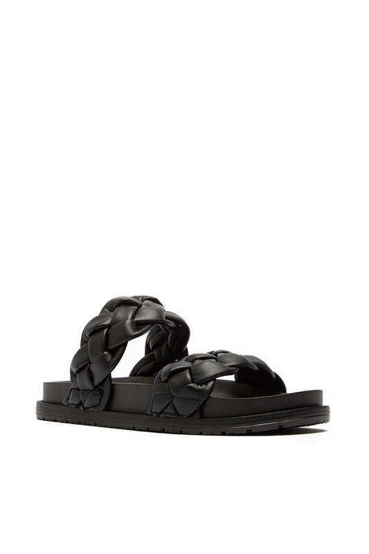 ALBINA-01-CASUAL SLIDE SANDLA BLACK 6 by Let&