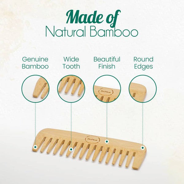 All-Natural Bamboo Comb As shown One Size by BeNat | Fleurcouture