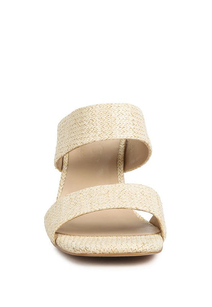 Alodia Slim Block Heel Sandals by Rag Company | Fleurcouture