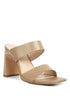 Alodia Slim Block Heel Sandals Taupe 9 by Rag Company | Fleurcouture