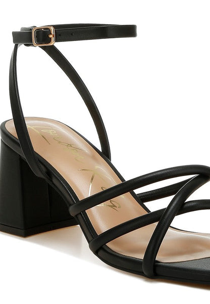 Alyona Low Block Heel Strappy Sandals by Rag Company | Fleurcouture