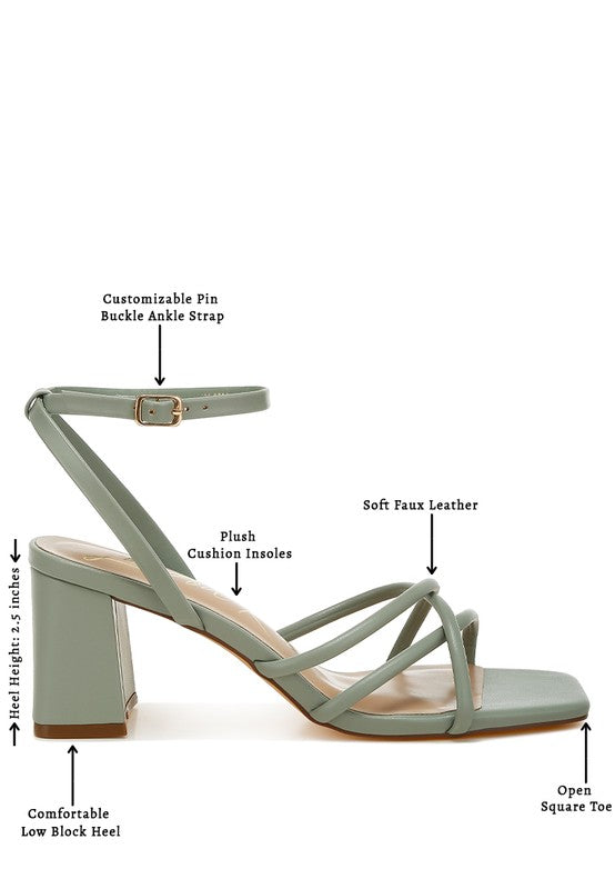 Alyona Low Block Heel Strappy Sandals by Rag Company | Fleurcouture