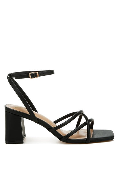 Alyona Low Block Heel Strappy Sandals by Rag Company | Fleurcouture