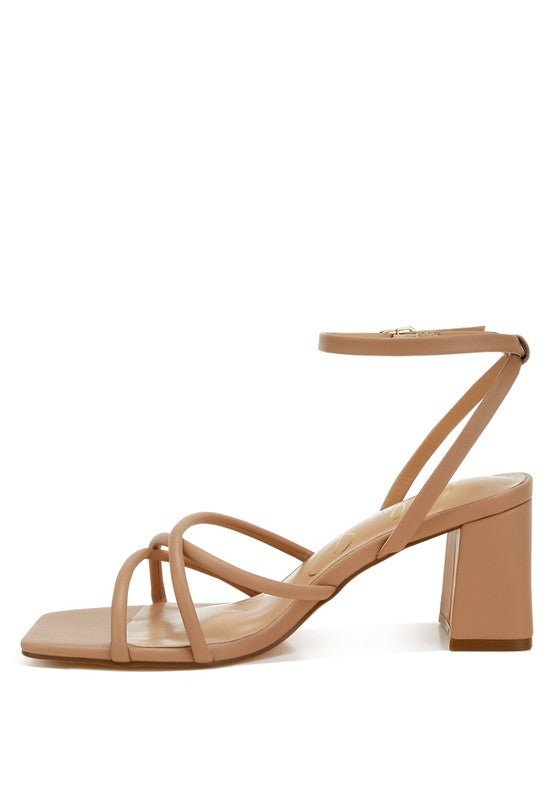 Alyona Low Block Heel Strappy Sandals by Rag Company | Fleurcouture