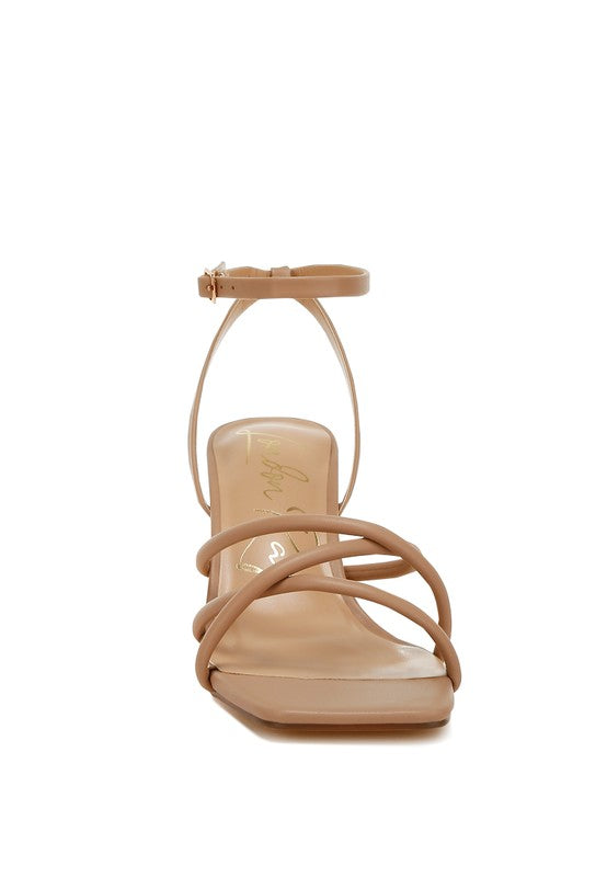 Alyona Low Block Heel Strappy Sandals by Rag Company | Fleurcouture