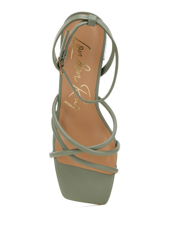 Alyona Low Block Heel Strappy Sandals by Rag Company | Fleurcouture