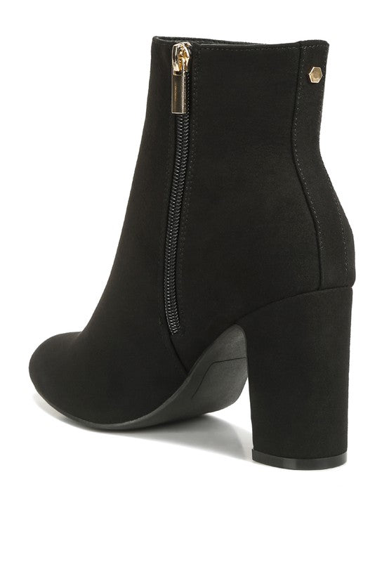 Alysia Block Heel Ankle Boots Black by Rag Company | Fleurcouture