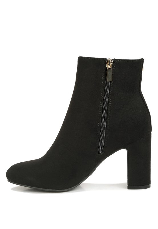 Alysia Block Heel Ankle Boots Black by Rag Company | Fleurcouture