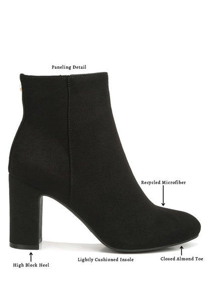 Alysia Block Heel Ankle Boots Black by Rag Company | Fleurcouture