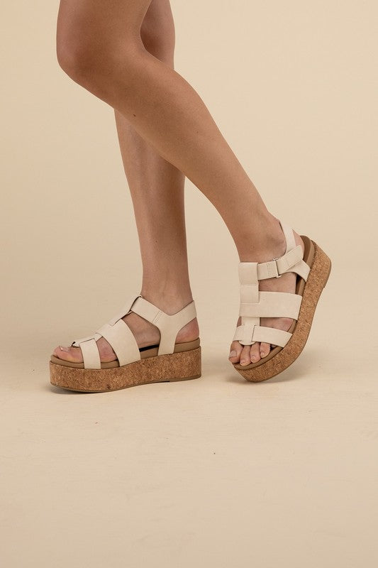 AMENDA-S Platform Sandal Wedge by Fortune Dynamic | Fleurcouture