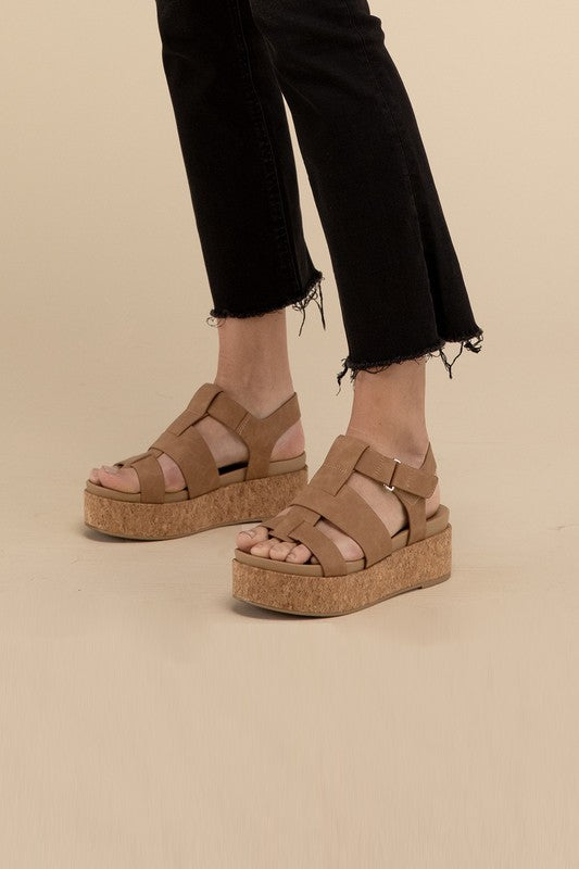 AMENDA-S Platform Sandal Wedge by Fortune Dynamic | Fleurcouture