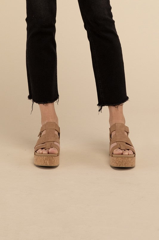 AMENDA-S Platform Sandal Wedge by Fortune Dynamic | Fleurcouture