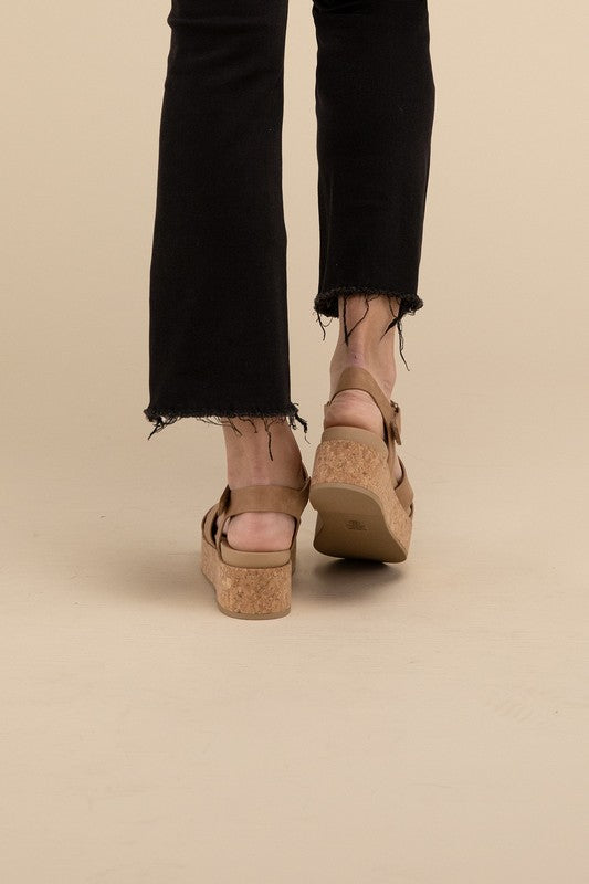 AMENDA-S Platform Sandal Wedge by Fortune Dynamic | Fleurcouture