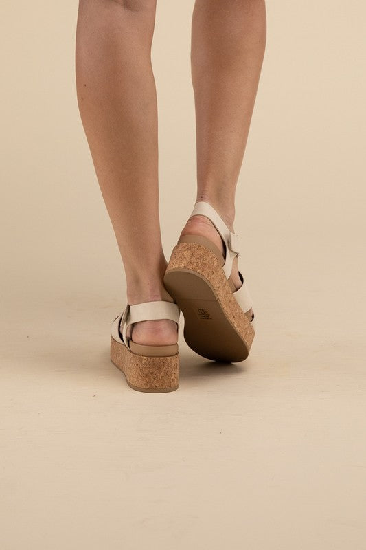 AMENDA-S Platform Sandal Wedge by Fortune Dynamic | Fleurcouture