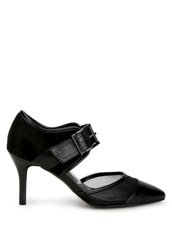 Aneri Buckle Detail Pump Sandals by Rag Company | Fleurcouture