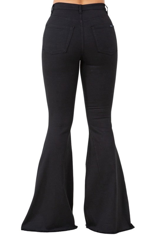 Angela Bell Bottom Jean Black by GJG Denim | Fleurcouture