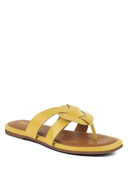 ANGELES Flat Slip Ons Yellow 5 by Rag Company | Fleurcouture